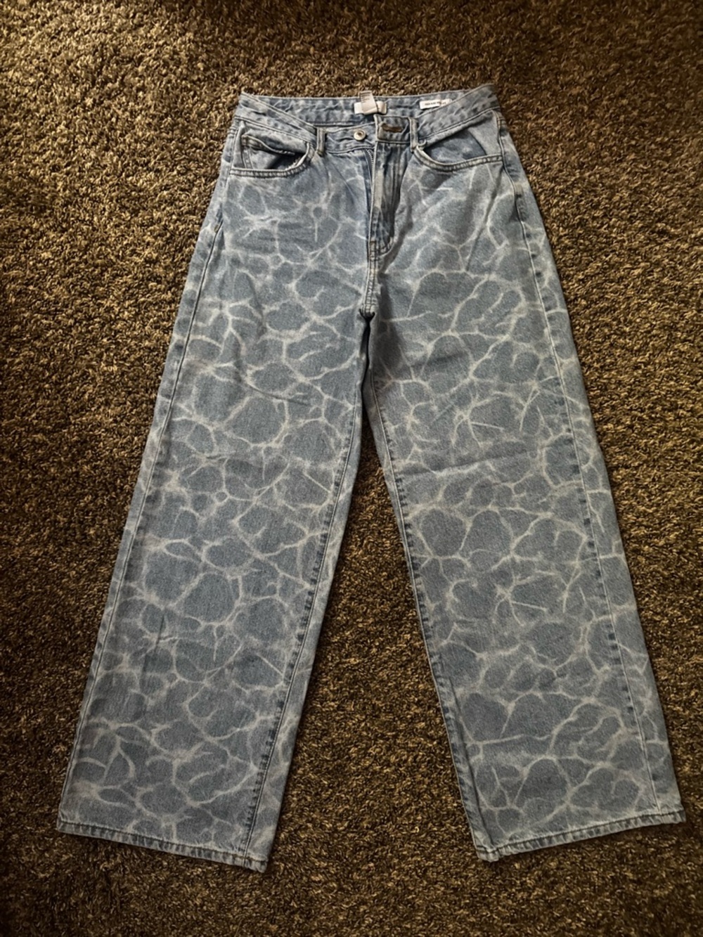 Forever 21 Light Blue High Rise Wide Leg Jeans